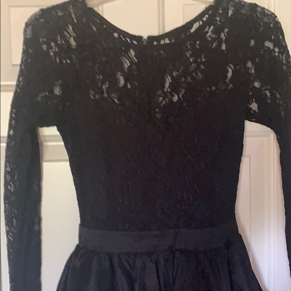 Windsor black lace top high low dress - Picture 2 of 3